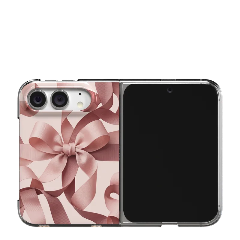 Blush Pink Ribbon Strap Bow case